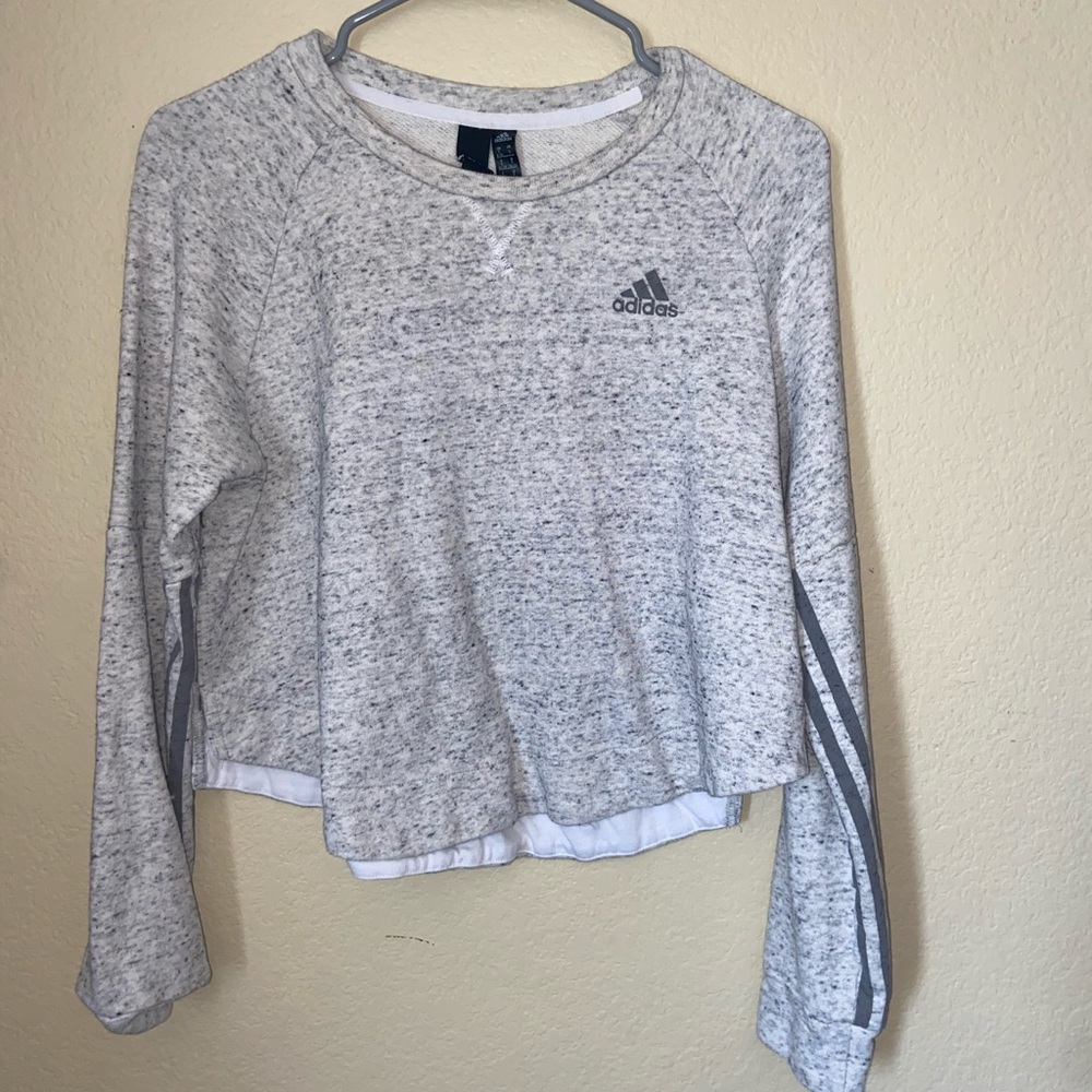 ADIDAS CROPPED LONG SLEEVE TOP